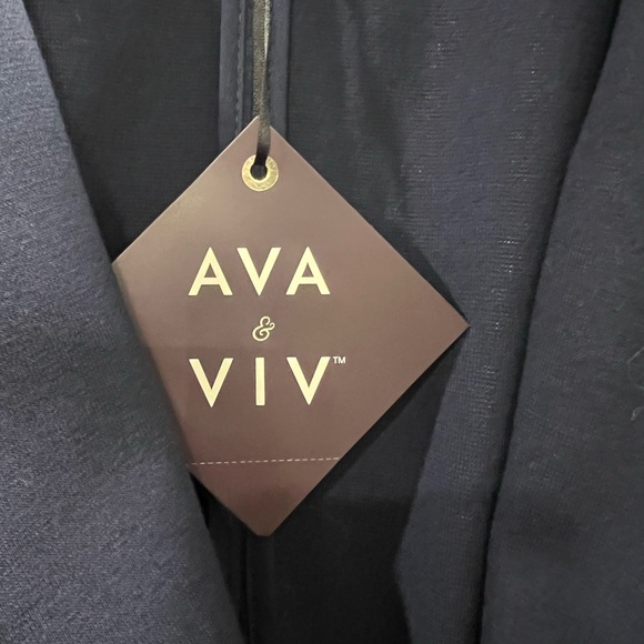 Navy Cotton Blazer - Picture 2 of 5